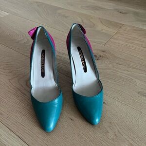 2-tone leather vintage shoes